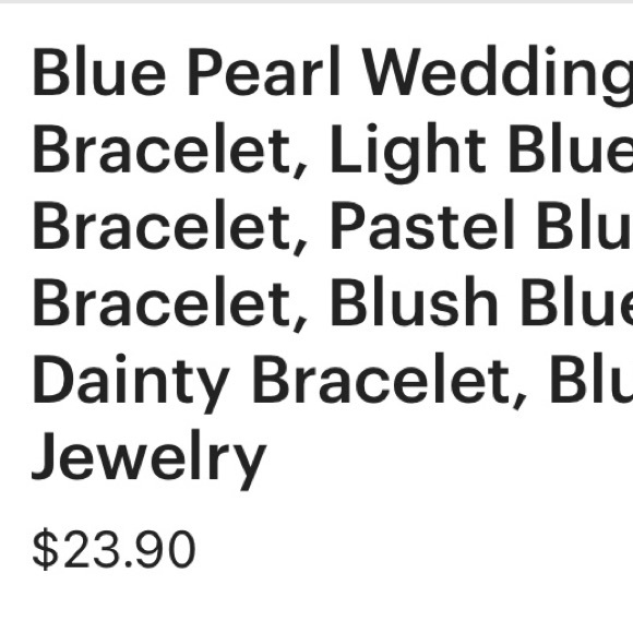 Blue pearl bracelet and earrings - Picture 10 of 16